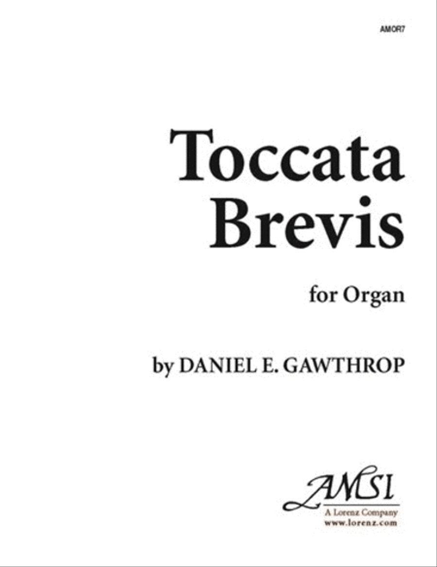 Toccata Brevis Organ Solo scores gallery preview page 1