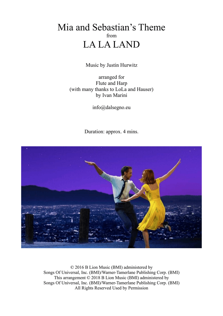 Mia & Sebastian's Theme Flute scores gallery preview page 1
