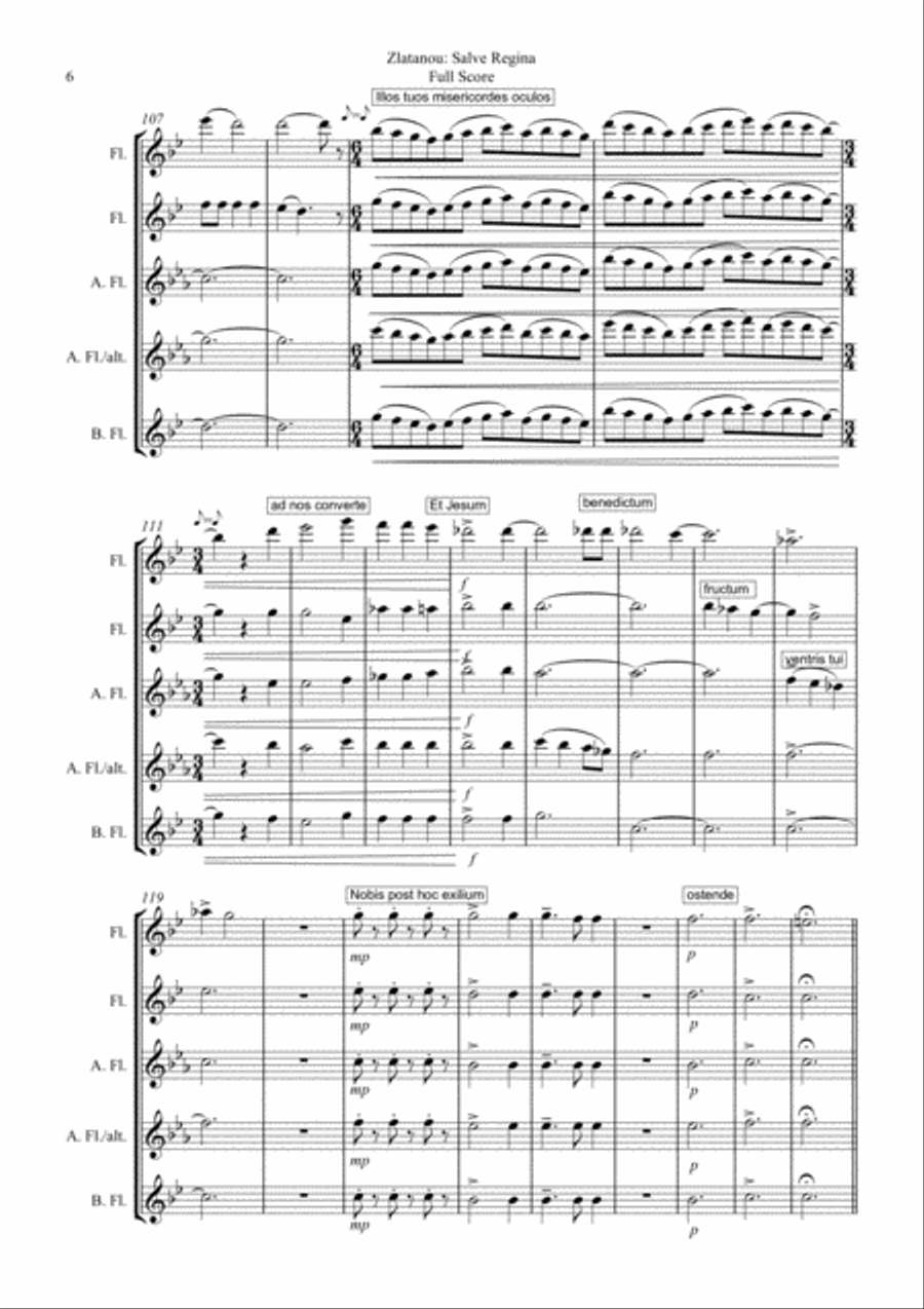 SALVE REGINA for flute Quartett image number null