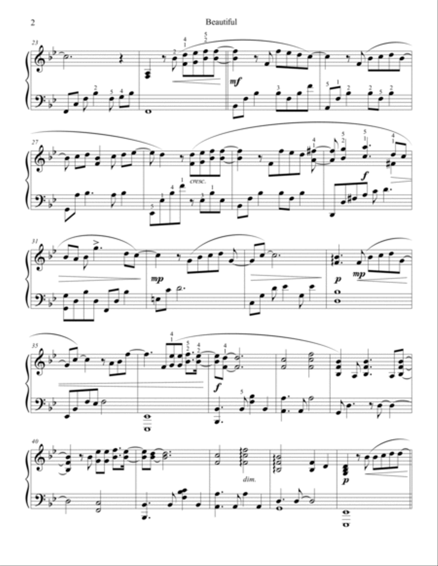 Beautiful Easy Piano scores gallery preview page 3