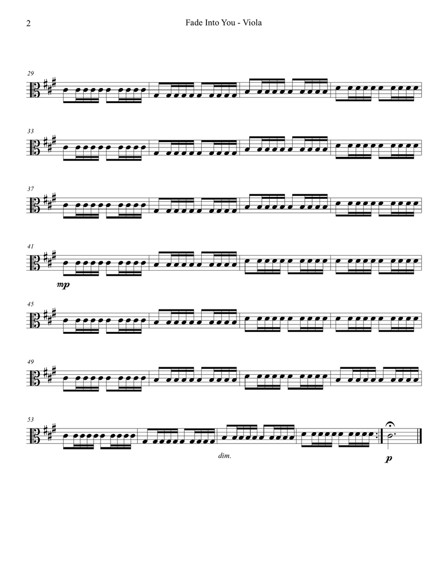 Fade Into You String Quartet scores gallery preview page 5
