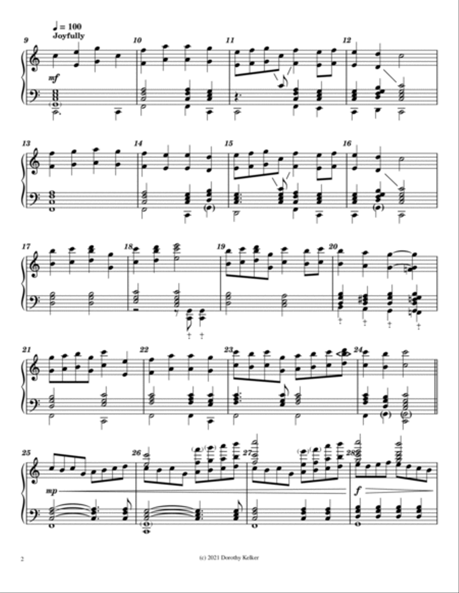 Jesus Christ is Risen Today Handbell Choir scores gallery preview page 2