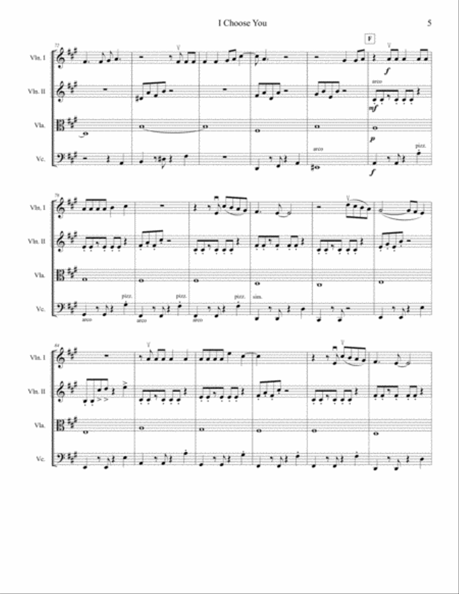 I Choose You String Quartet scores gallery preview page 5