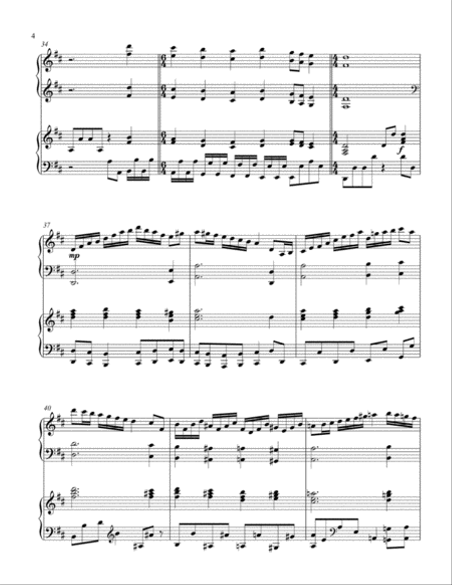 A Mighty Fortress Is Our God (2 piano duet) 2 Pianos, 4-Hands scores gallery preview page 5