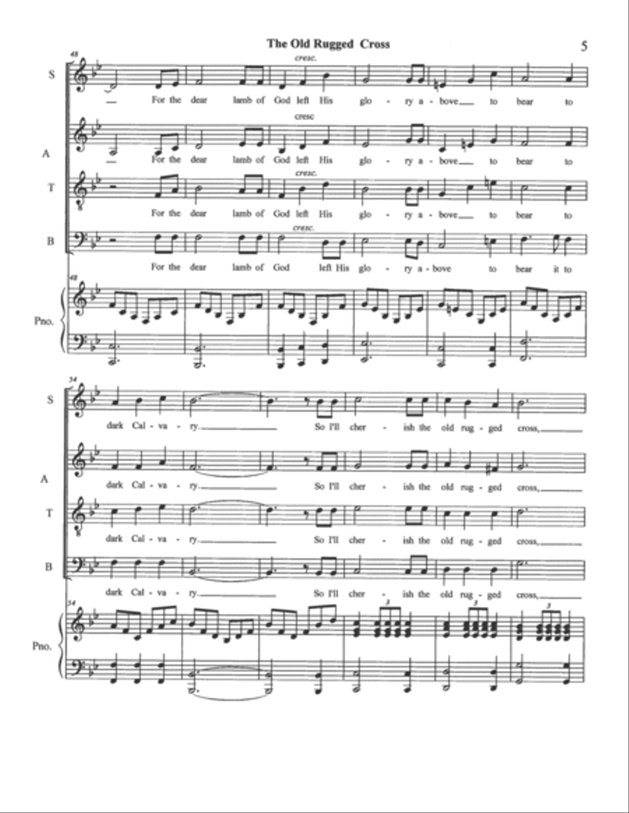 The Old Rugged Cross Small Ensemble scores gallery preview page 5