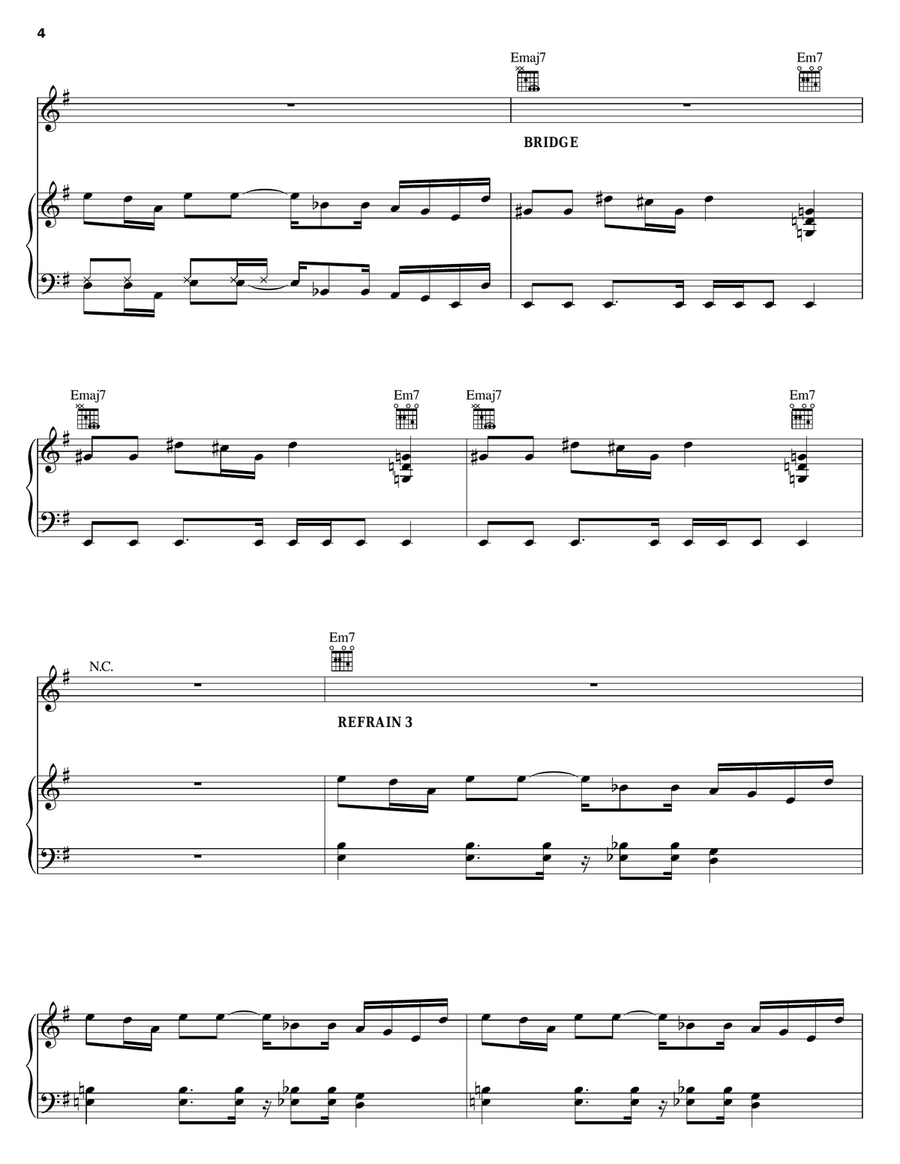 Sure Shot Piano, Vocal, Guitar scores gallery preview page 4