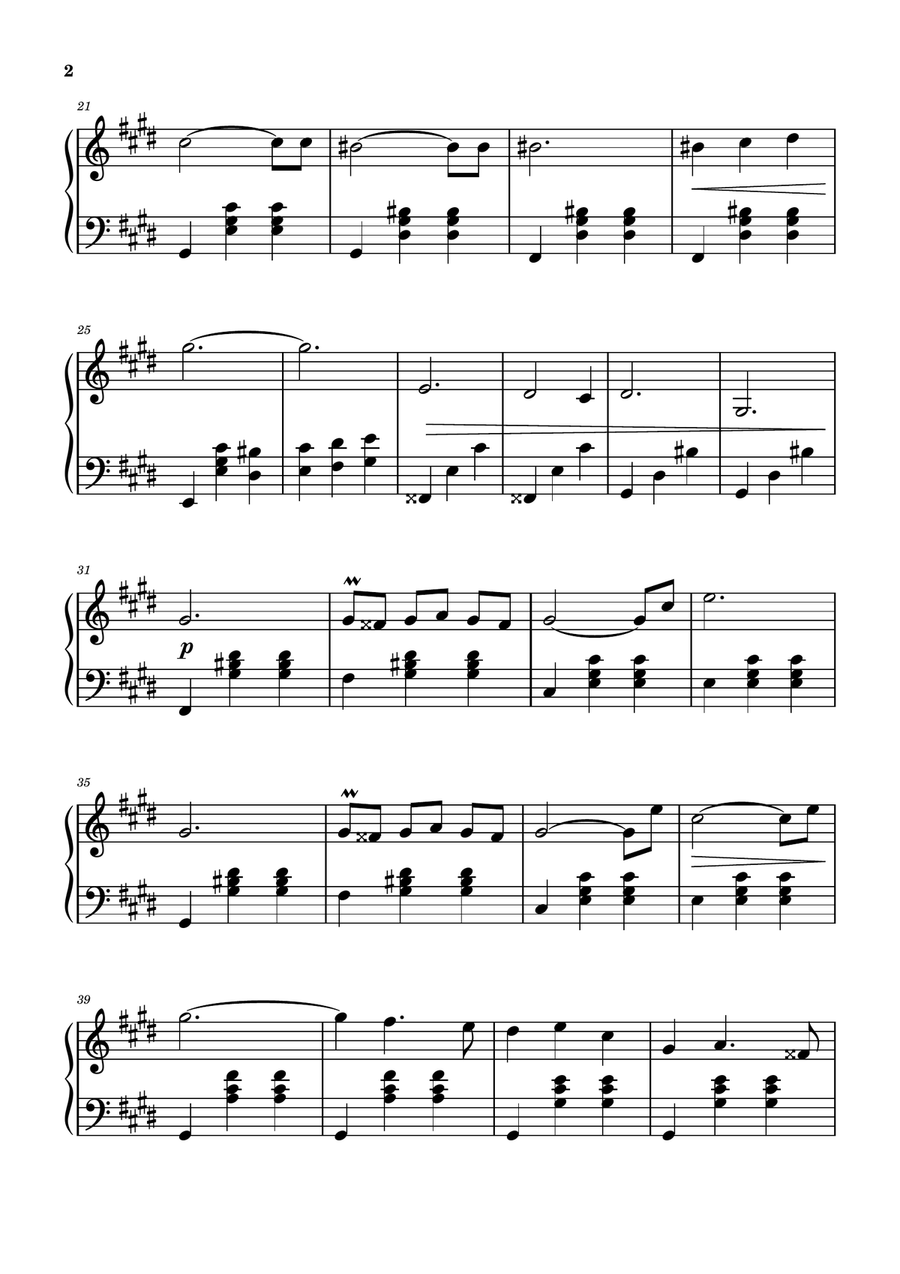 Sol And Luna Piano Solo scores gallery preview page 2