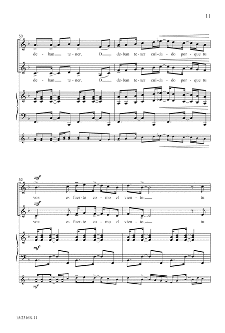 Nuestras Voces Nuestras Voces SSA scores gallery preview page 11