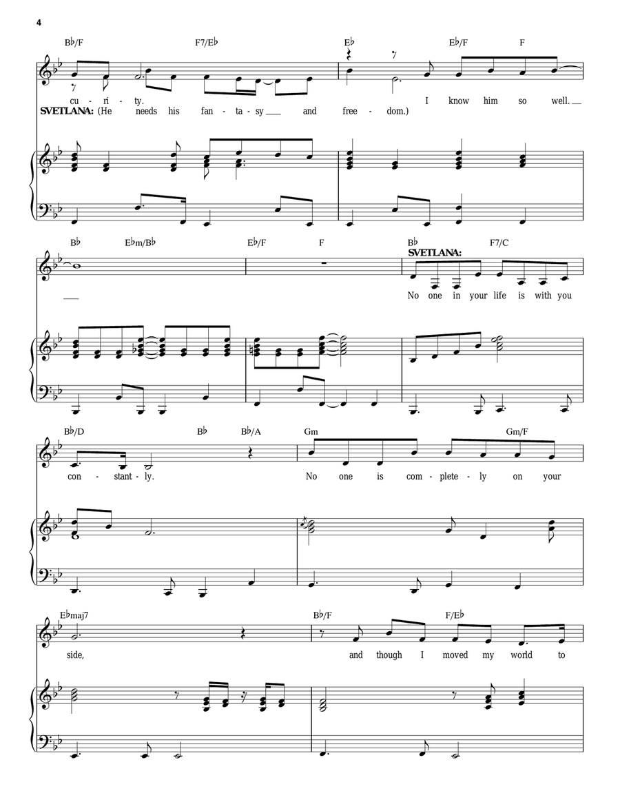 I Know Him So Well (from Chess) Piano, Vocal scores gallery preview page 4