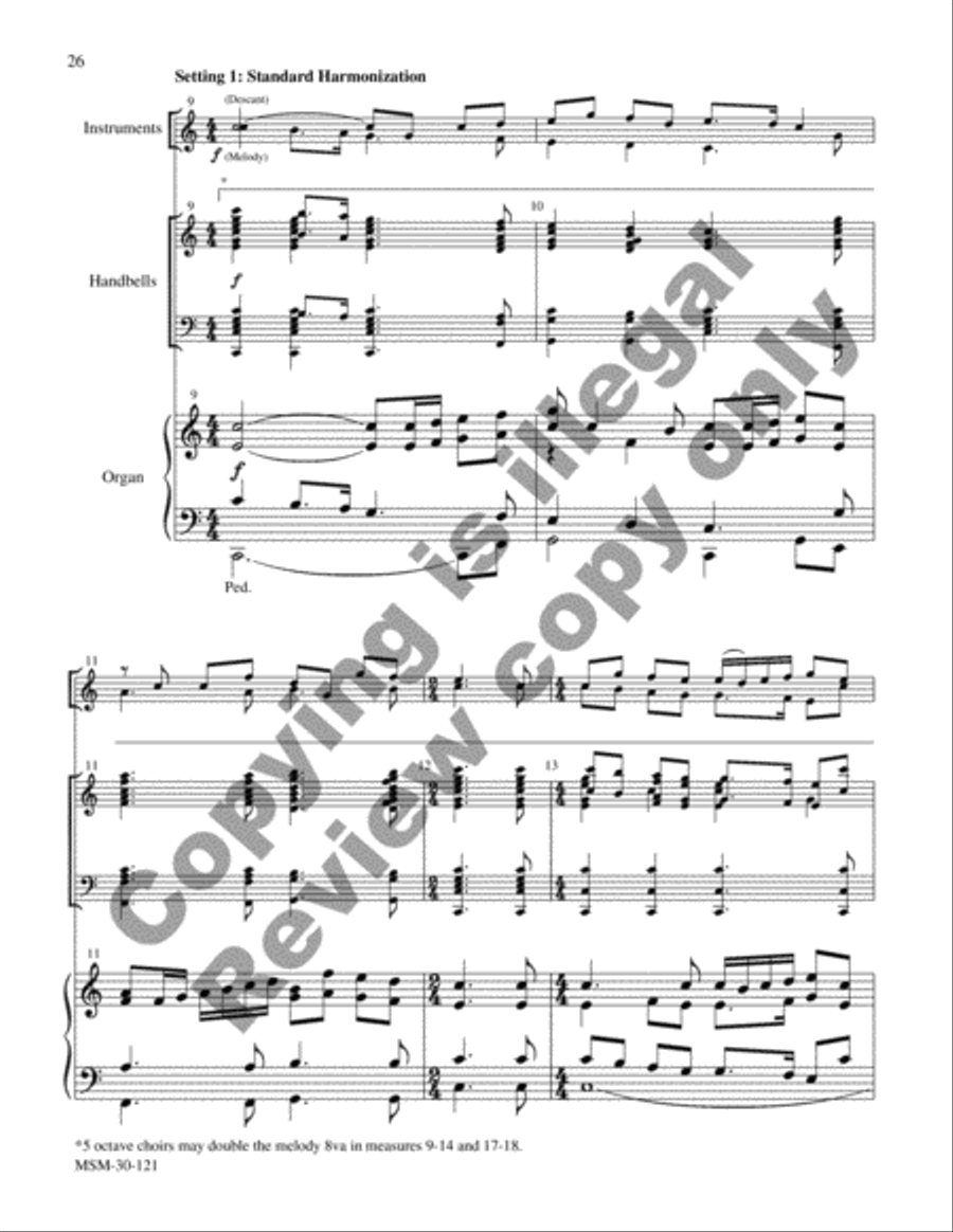 Flexible Hymn Accompaniments for Handbells, Set 1 Choir scores gallery preview page 33
