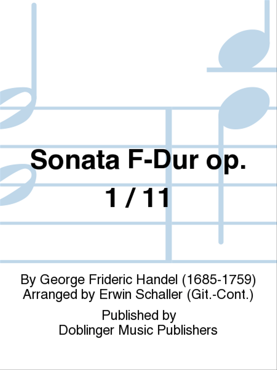 Sonata F-Dur op. 1 / 11 Classical Guitar scores gallery preview page 1