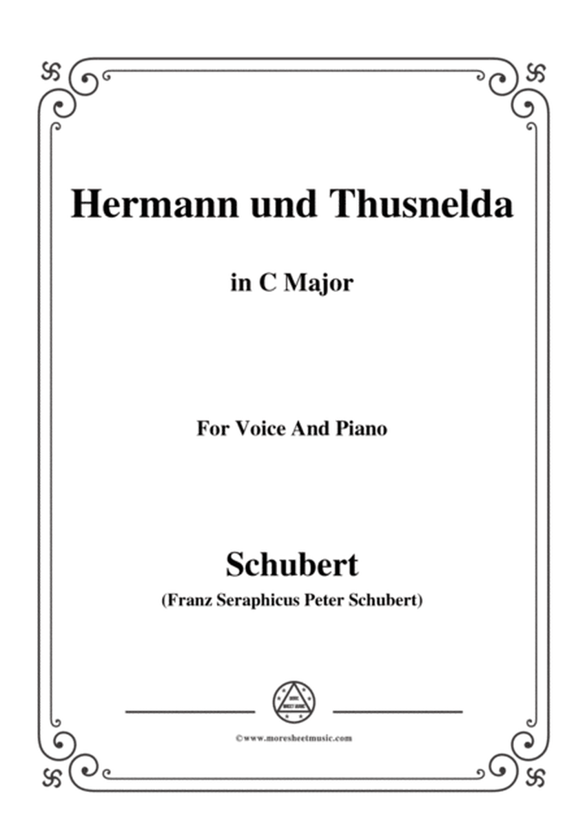 Schubert-Hermann und Thusnelda,in C Major,for Voice&Piano image number null