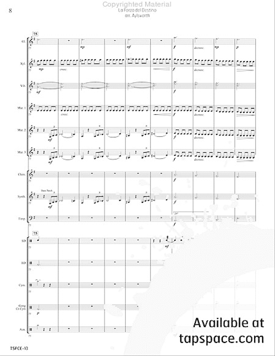 La Forza del Destino Percussion Ensemble scores gallery preview page 11