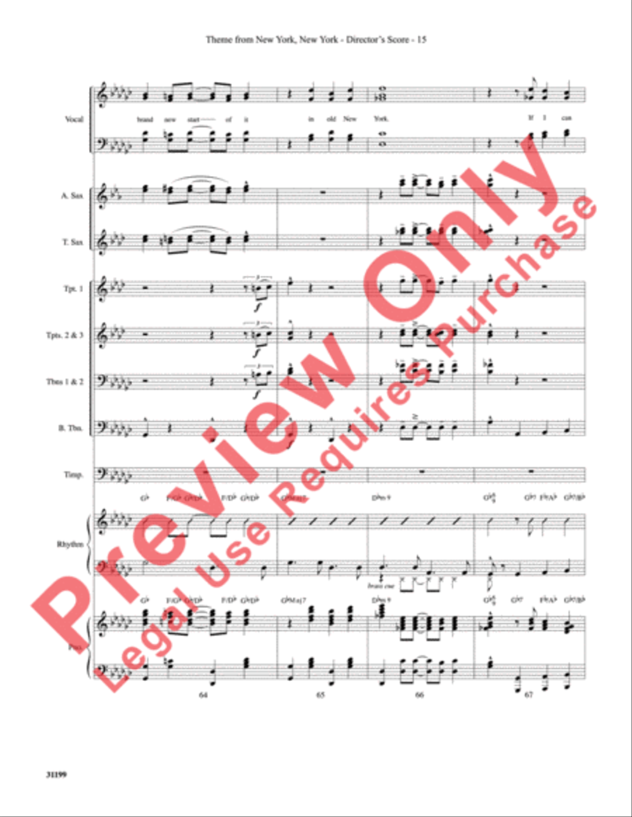 Theme from New York, New York Choir scores gallery preview page 16