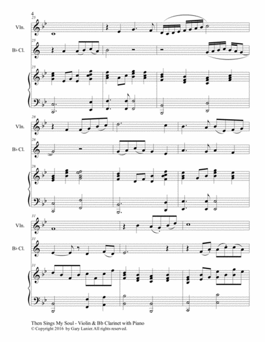 Trios for 3 GREAT HYMNS (Violin & Bb Clarinet with Piano and Parts) image number null