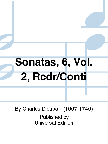 Sonatas, 6, Vol. 2, Rcdr/Conti