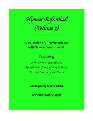 Book cover for HYMNS REFRESHED! (Trumpet-Piano) Vol.1