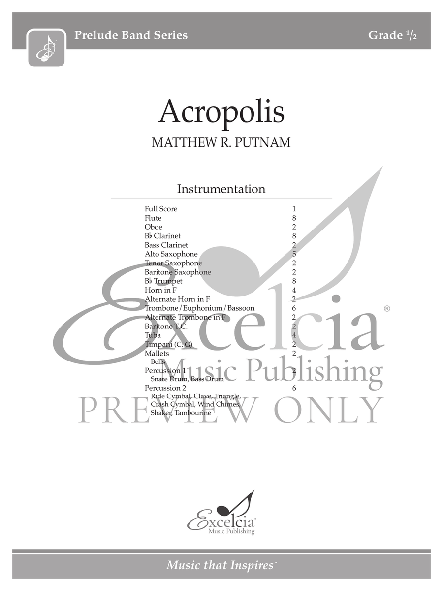 Acropolis (Score) Concert Band scores gallery preview page 2