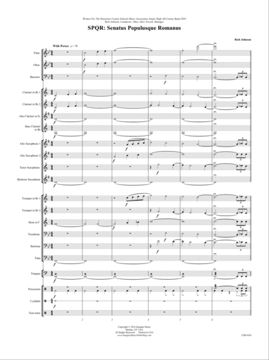 SPQR (Senatus Populusque Romanus ) Concert Band scores gallery preview page 3