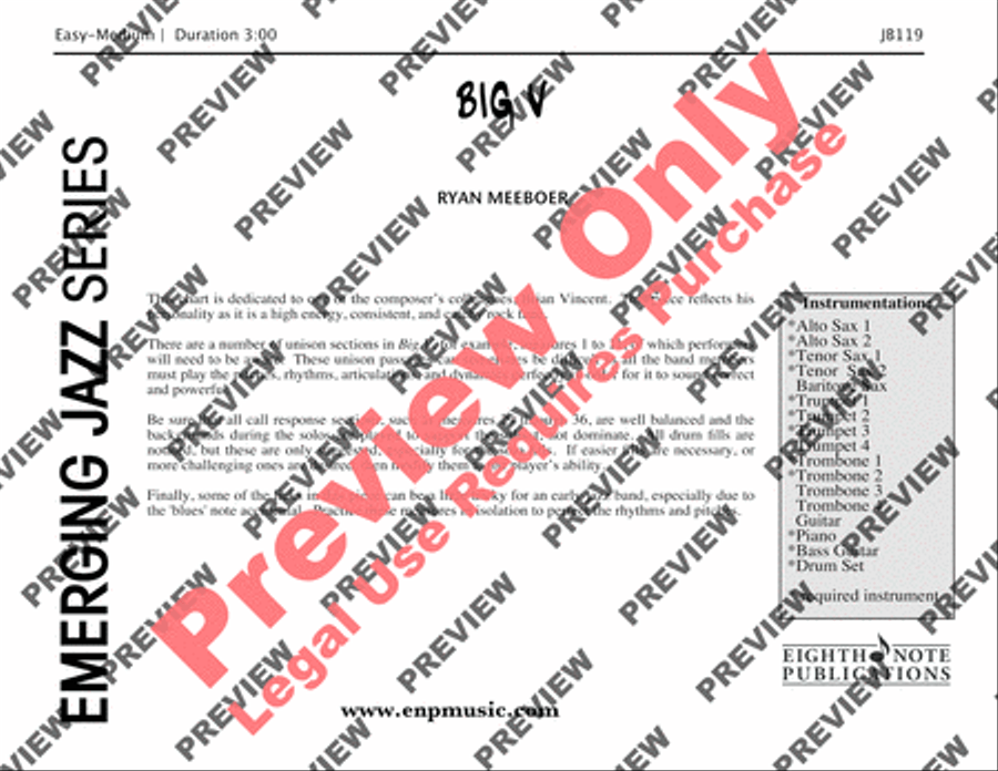 Big V Big V Jazz Ensemble scores gallery preview page 2