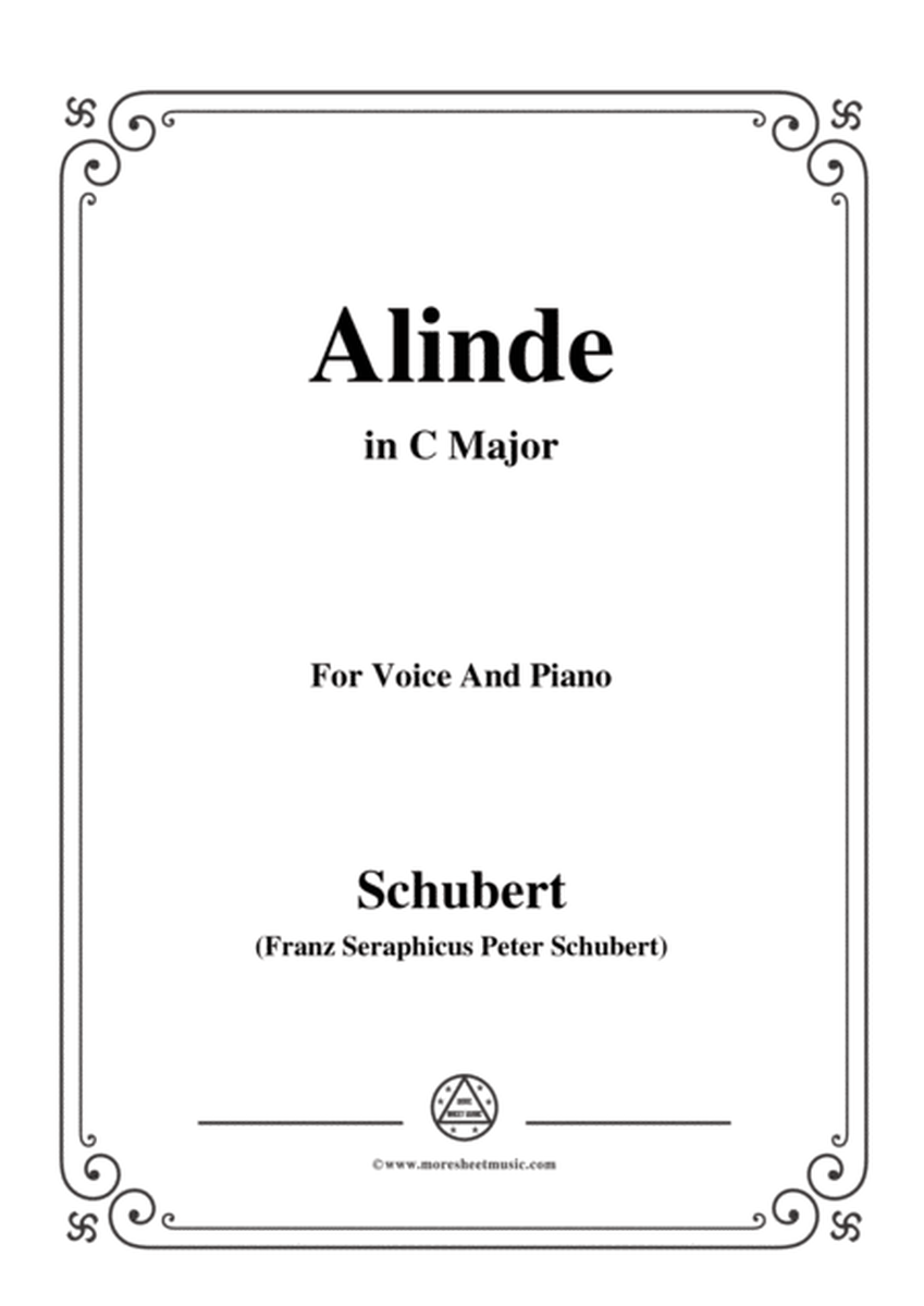 Schubert-Alinde,in C Major,Op.81,No.1,for Voice and Piano image number null