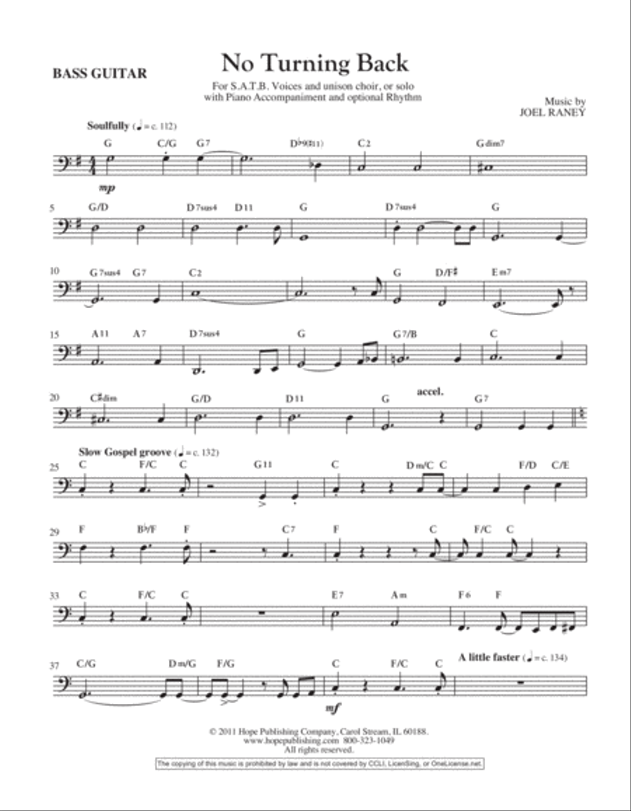 No Turning Back Unison Choir scores gallery preview page 5