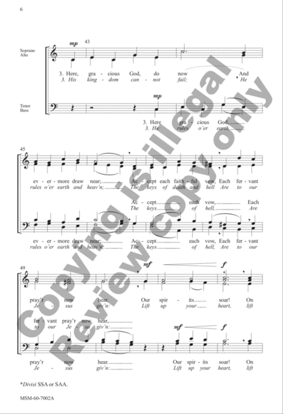 Christ Is Our Cornerstone Rejoice, the Lord Is King 4-Part scores gallery preview page 6