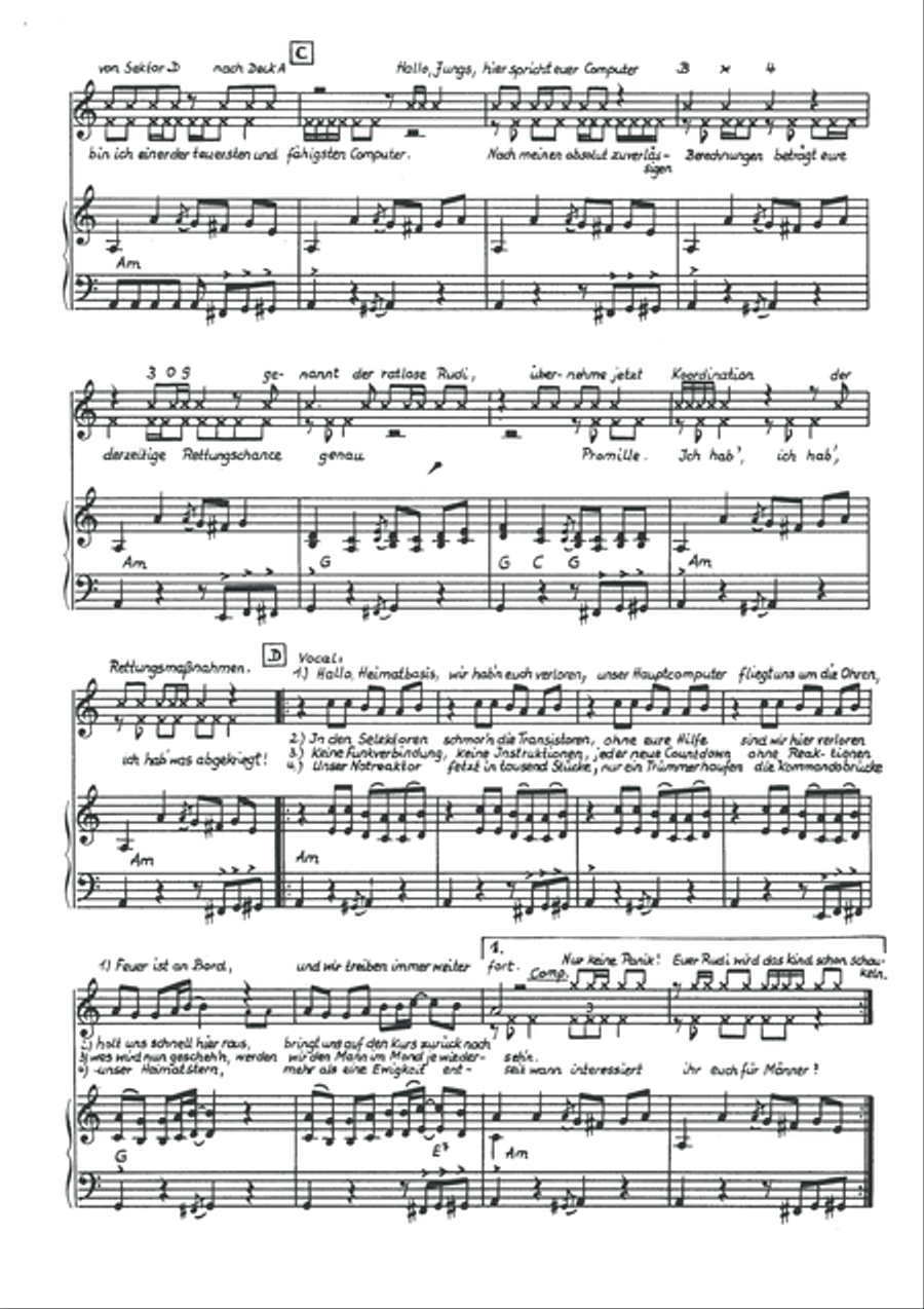 Captain Starlight Piano, Vocal scores gallery preview page 4