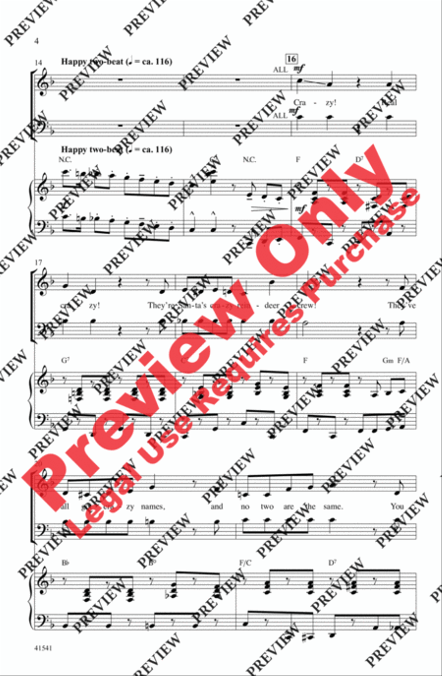Santa's Crazy Reindeer 3-Part scores gallery preview page 4