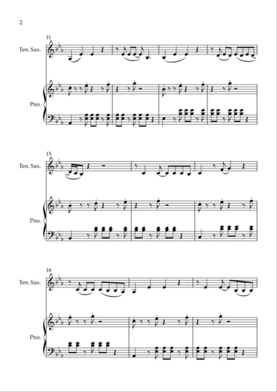 Shivers Tenor Saxophone scores gallery preview page 2