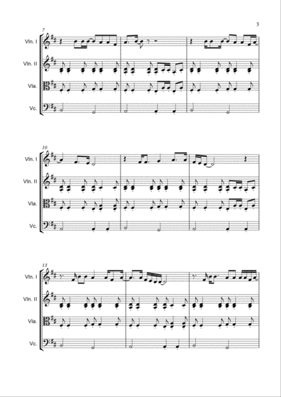 Wake Me Up Wake Me Up String Quartet scores gallery preview page 5