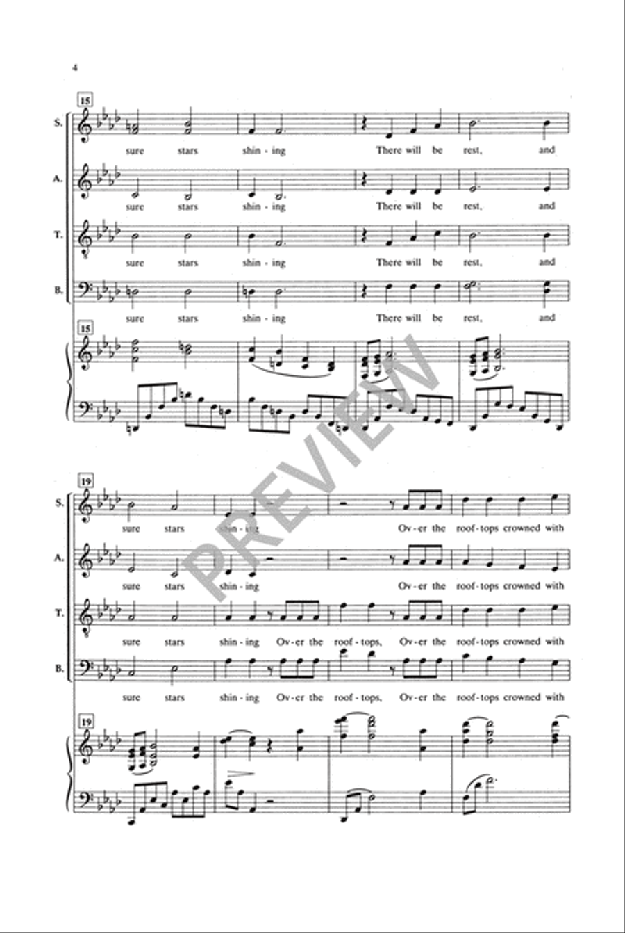 Stars I Shall Find (SATB) 4-Part scores gallery preview page 5