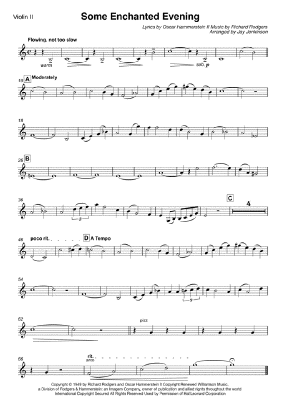 Some Enchanted Evening String Quartet scores gallery preview page 3