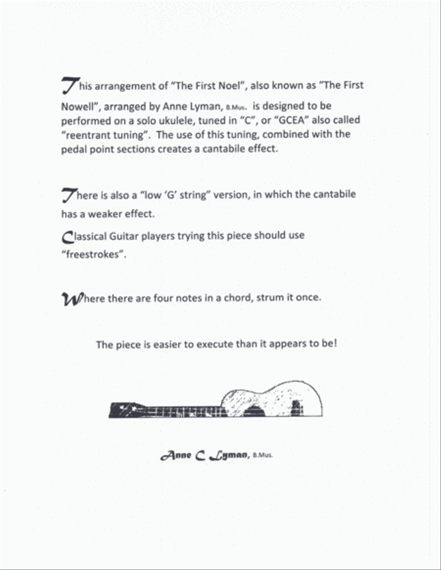 The First Noel - The First Nowell Ukulele scores gallery preview page 2