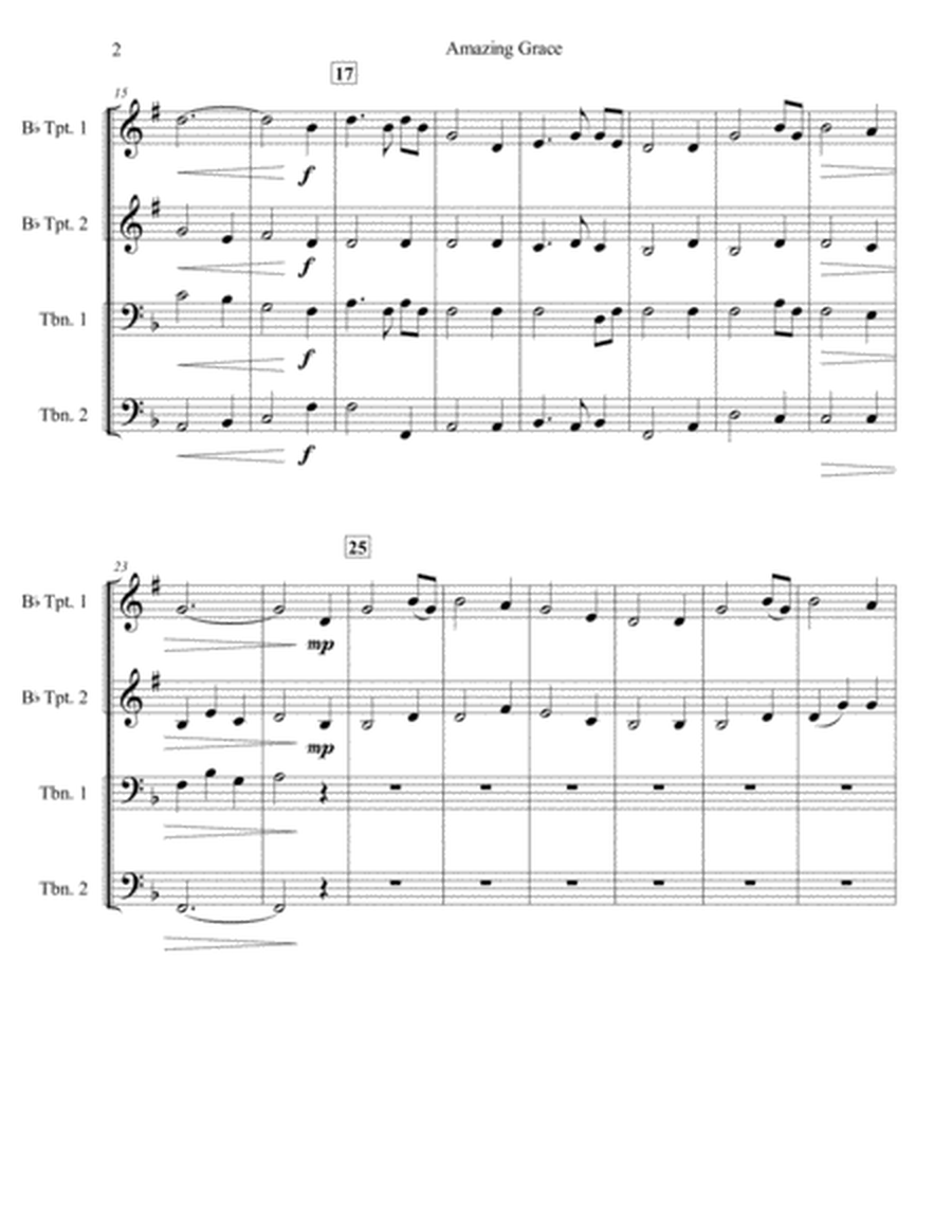 Amazing Grace (Brass Quartet) image number null