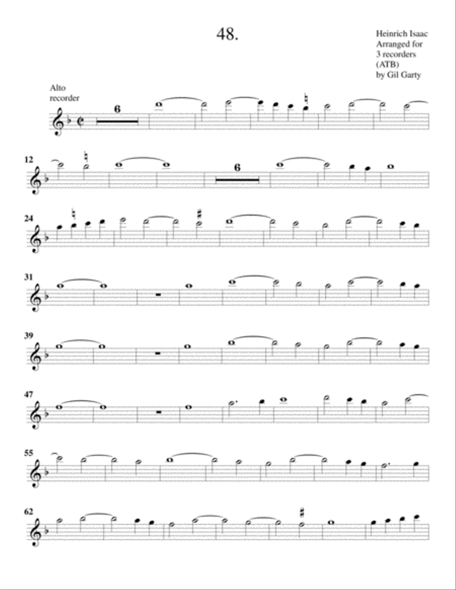 Instrumental trio no.48 (no title) (arrangement for 3 recorders) Recorder scores gallery preview page 3