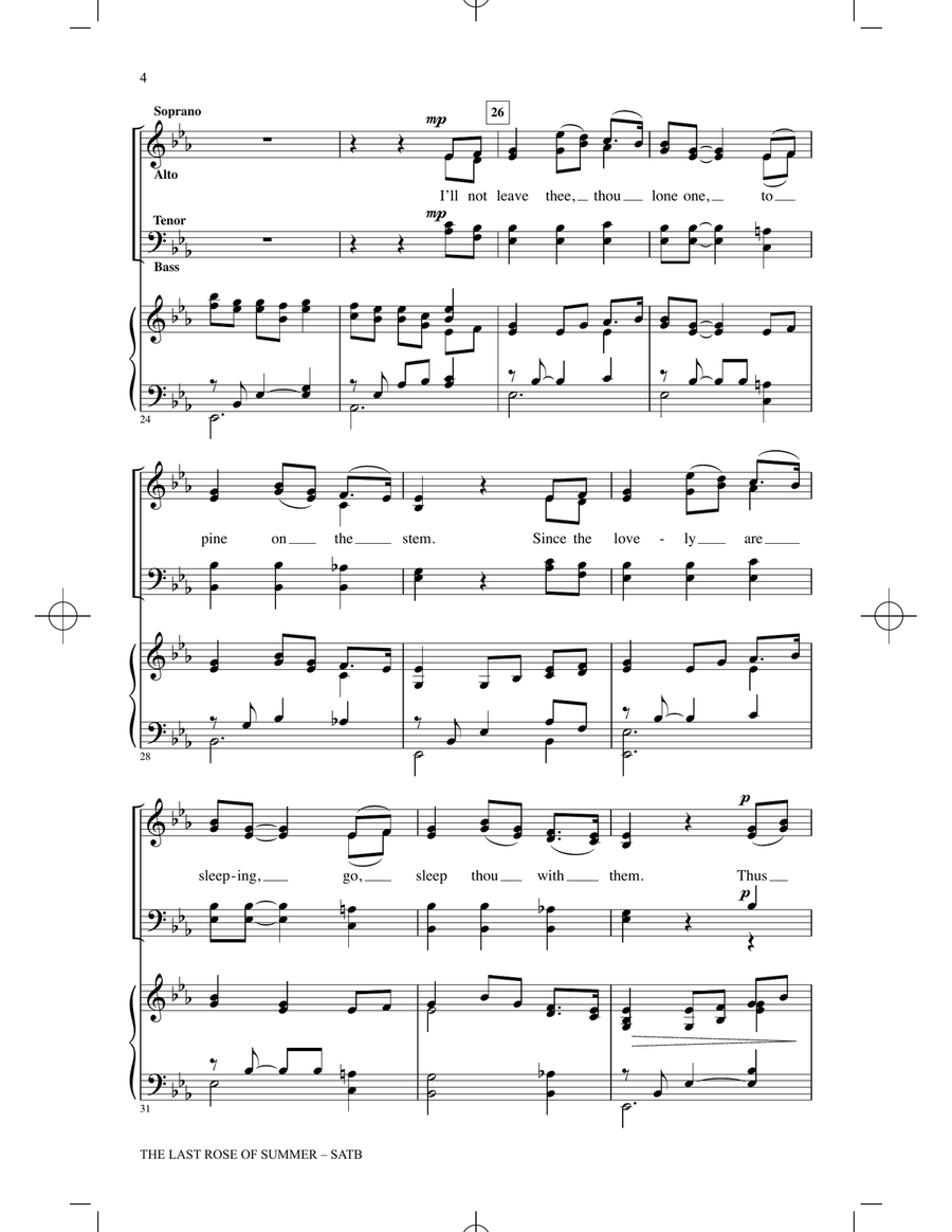 The Last Rose Of Summer 4-Part scores gallery preview page 3