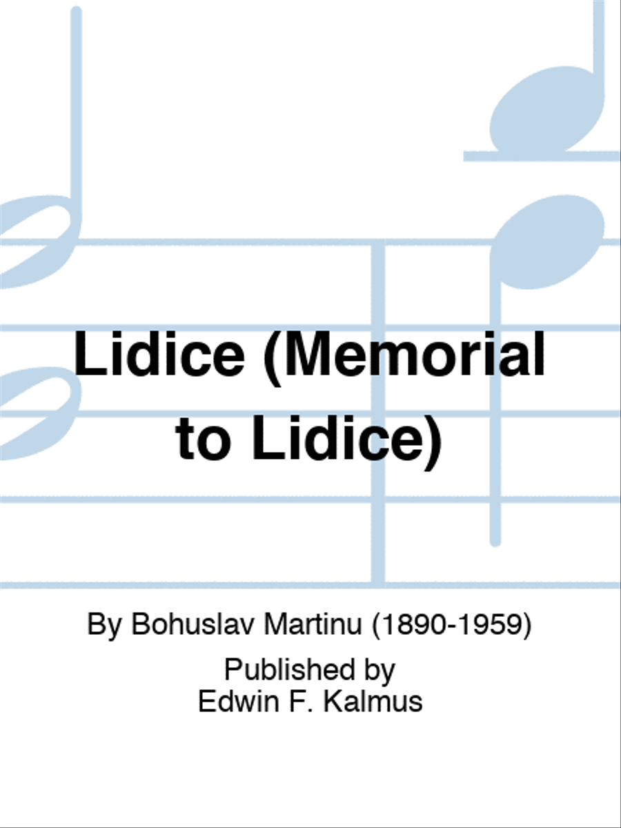 Lidice (Memorial to Lidice) Score scores gallery preview page 1
