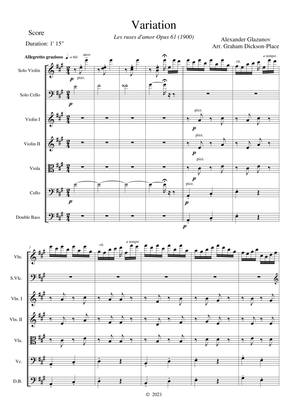 Variation - Les Ruses D'Amor (1900) - Glazunov - Arranged for String Orchestra by Graham Dickson-Pla