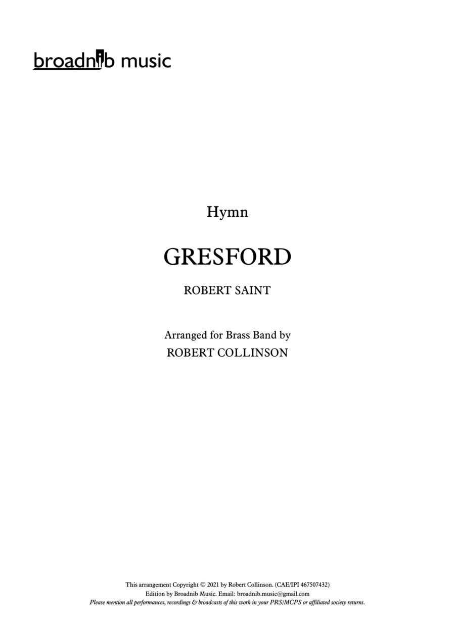 Hymn Tune: GRESFORD (Score Only) Brass Ensemble scores gallery preview page 1