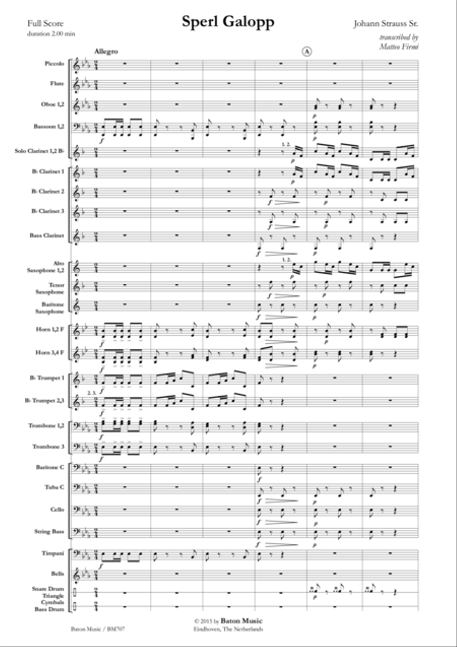 Sperl Galop Sperl Galop Concert Band scores gallery preview page 2