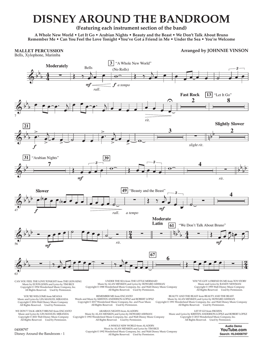 Disney Around the Bandroom - Mallet Percussion