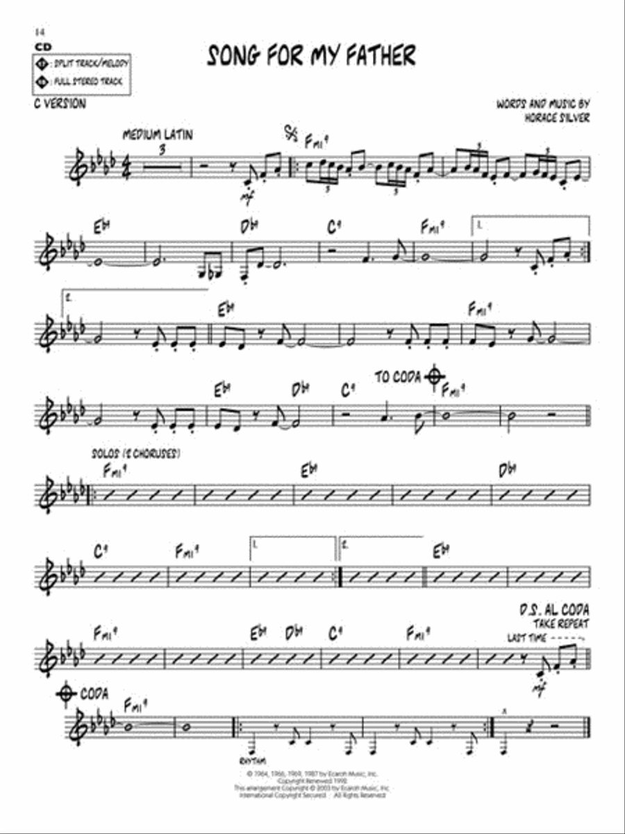 Horace Silver C Instrument scores gallery preview page 6