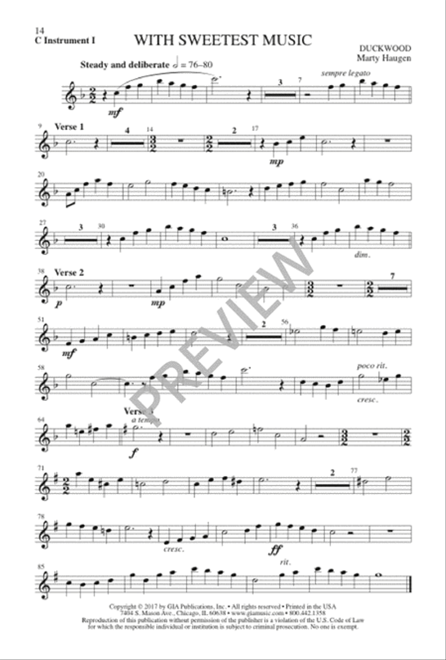 With Sweetest Music 4-Part scores gallery preview page 15