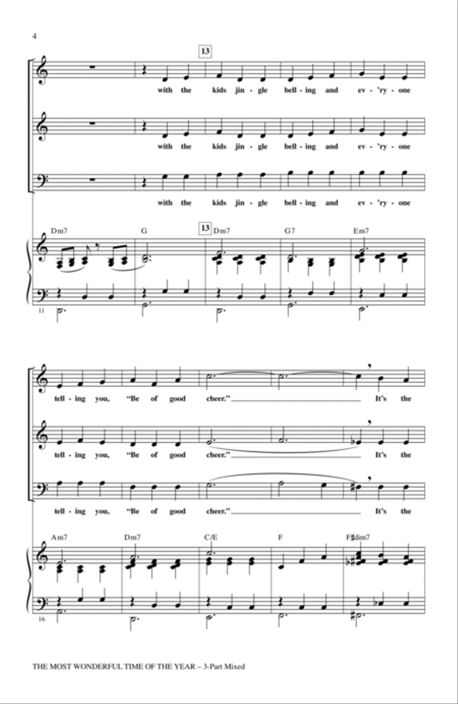 The Most Wonderful Time Of The Year 3-Part scores gallery preview page 2