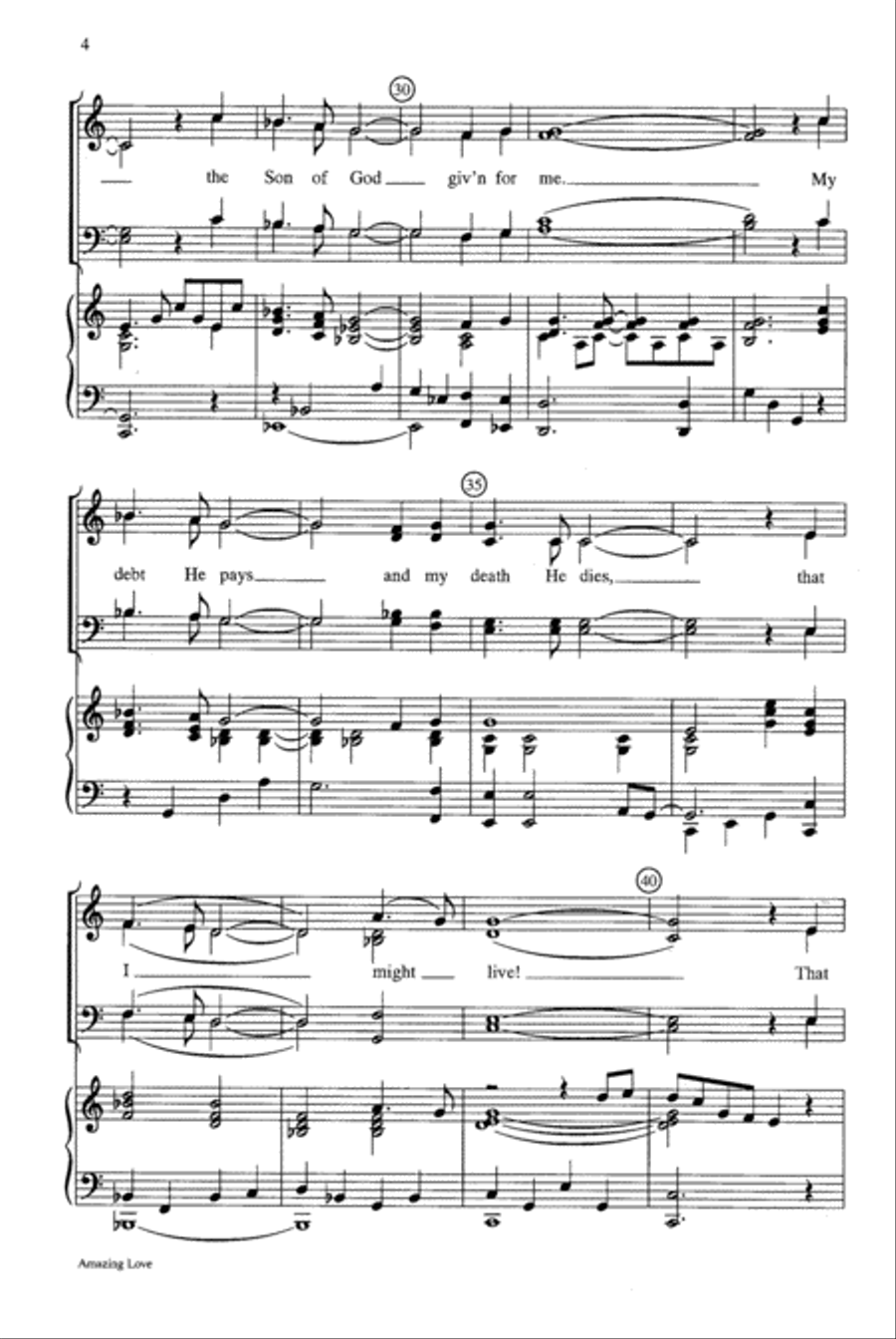 Amazing Love 4-Part scores gallery preview page 4