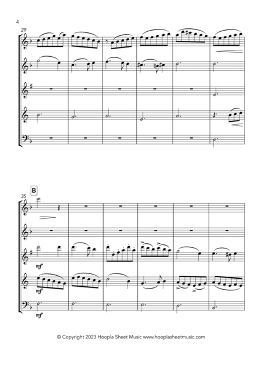 Greensleeves (Fantasy) Greensleeves (Fantasy) Woodwind Quintet scores gallery preview page 3