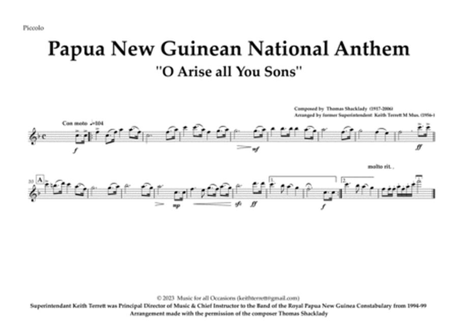 Papua New Guinea National Anthem for Military/Wind/Concert Band (Score & Parts) - Score Only image number null