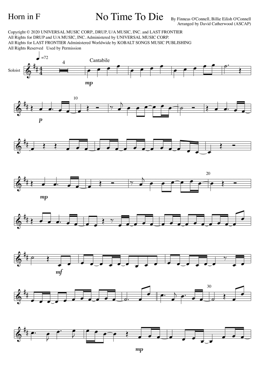 No Time To Die Horn scores gallery preview page 1