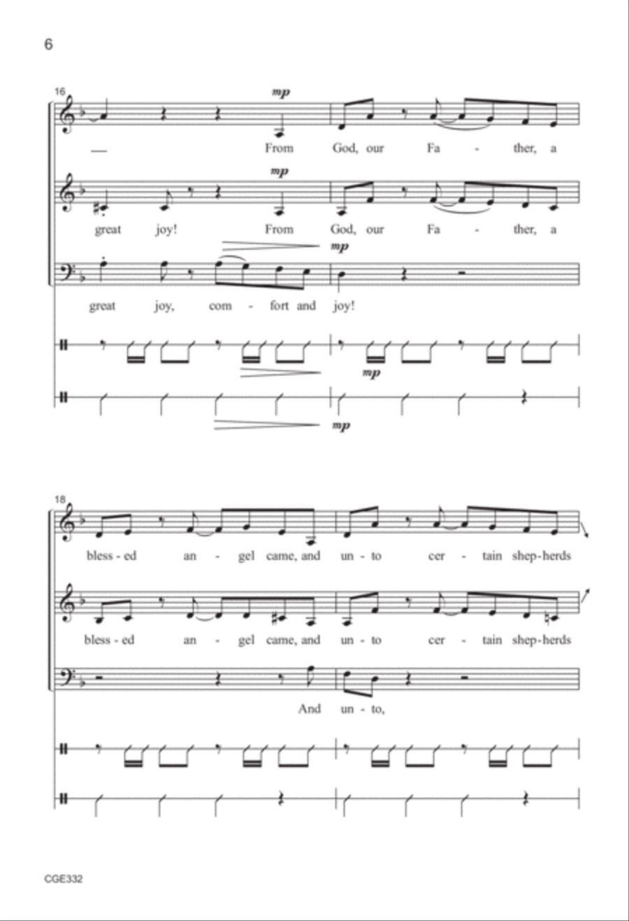 Comfort and Joy (SAB) 3-Part scores gallery preview page 5